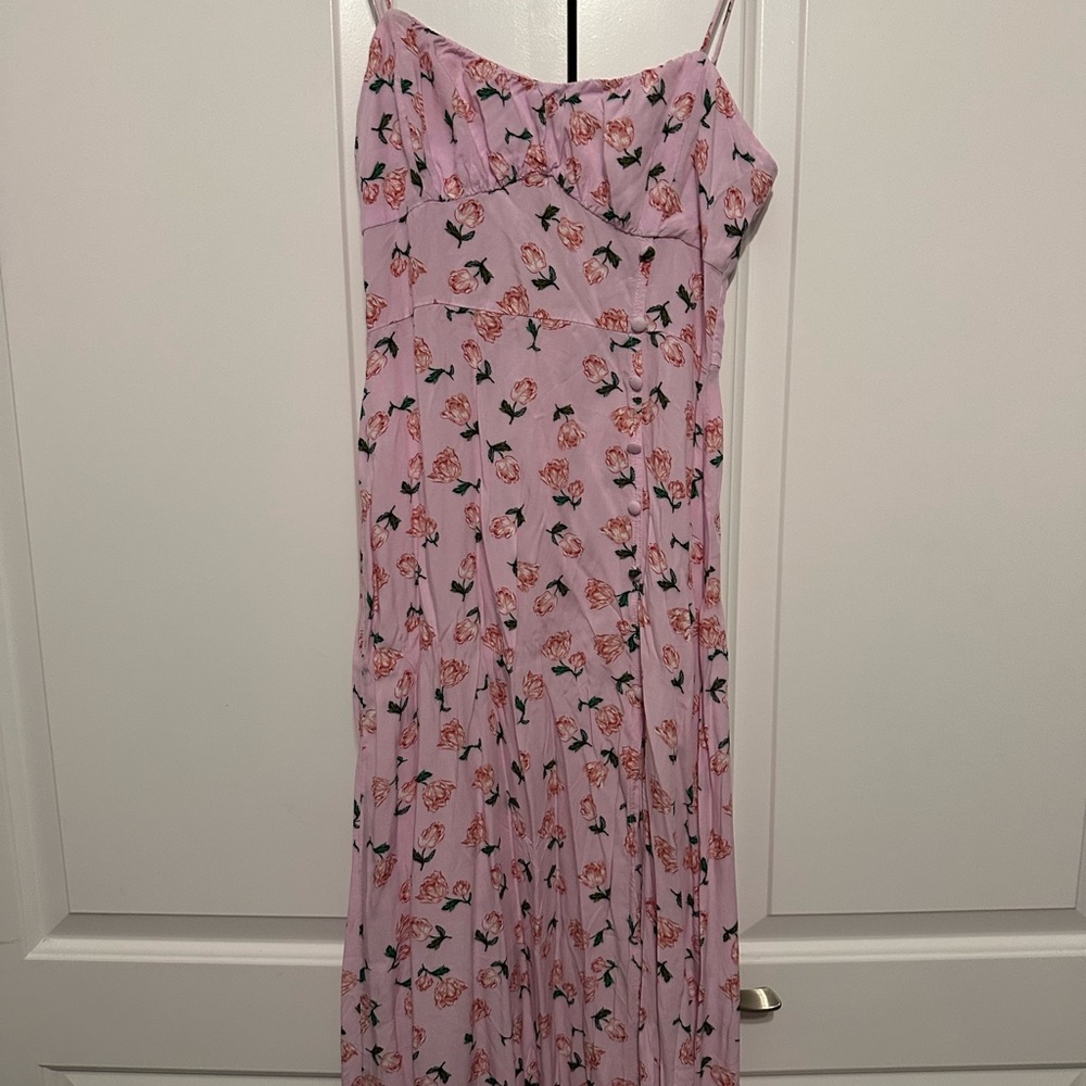 Zara Pink Floral Maxi Dress